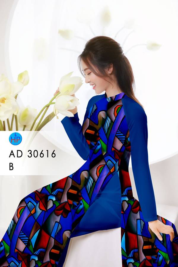 Vải Áo Dài Hoa Văn AD 30616 8